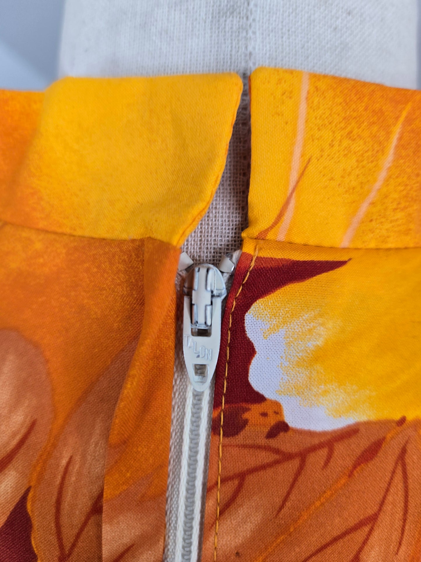 Moko Hawaii 1960s Vintage Orange Floral Dress - small/medium