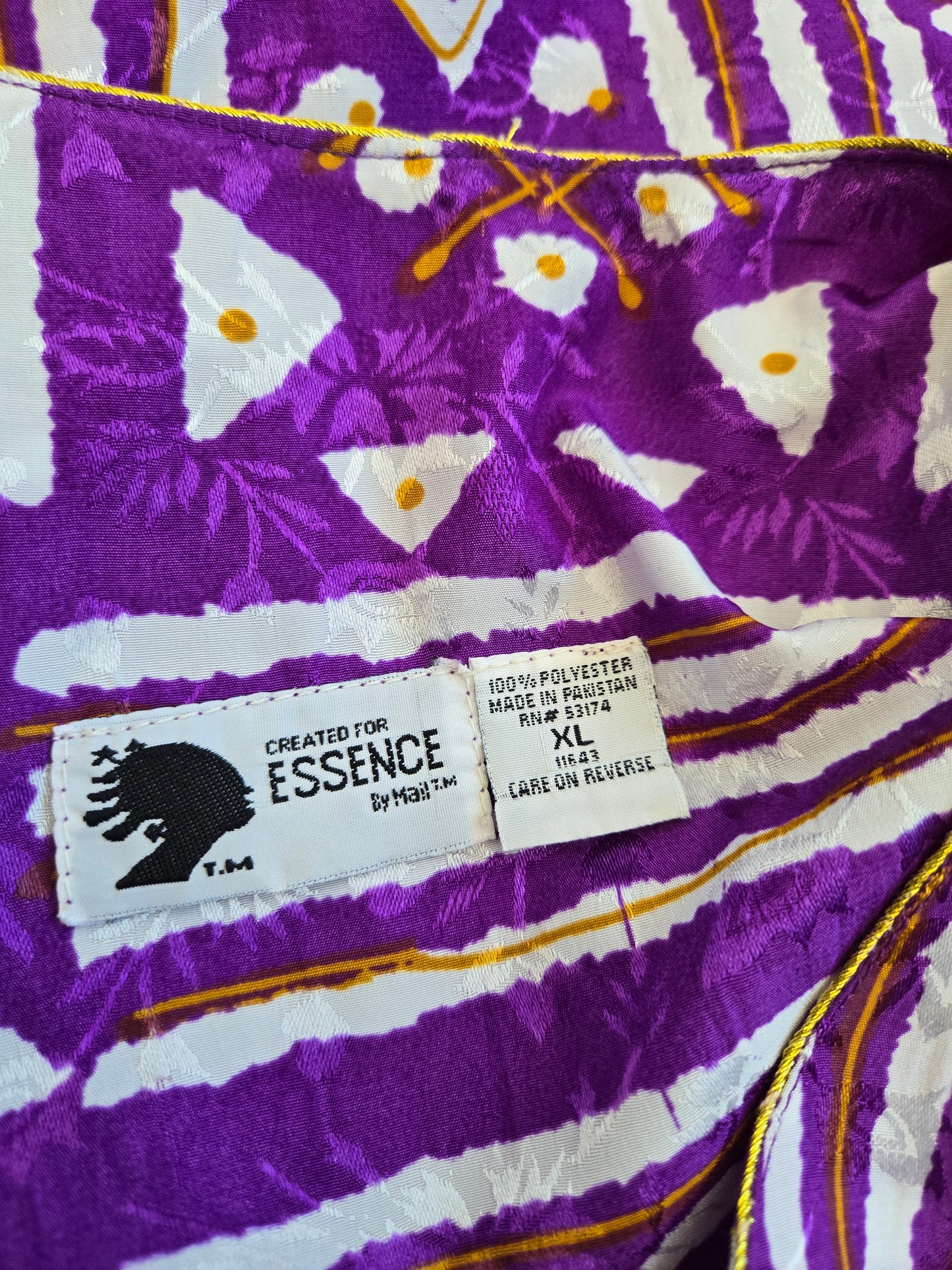 Vintage 80s Essence Purple Caftan - OS