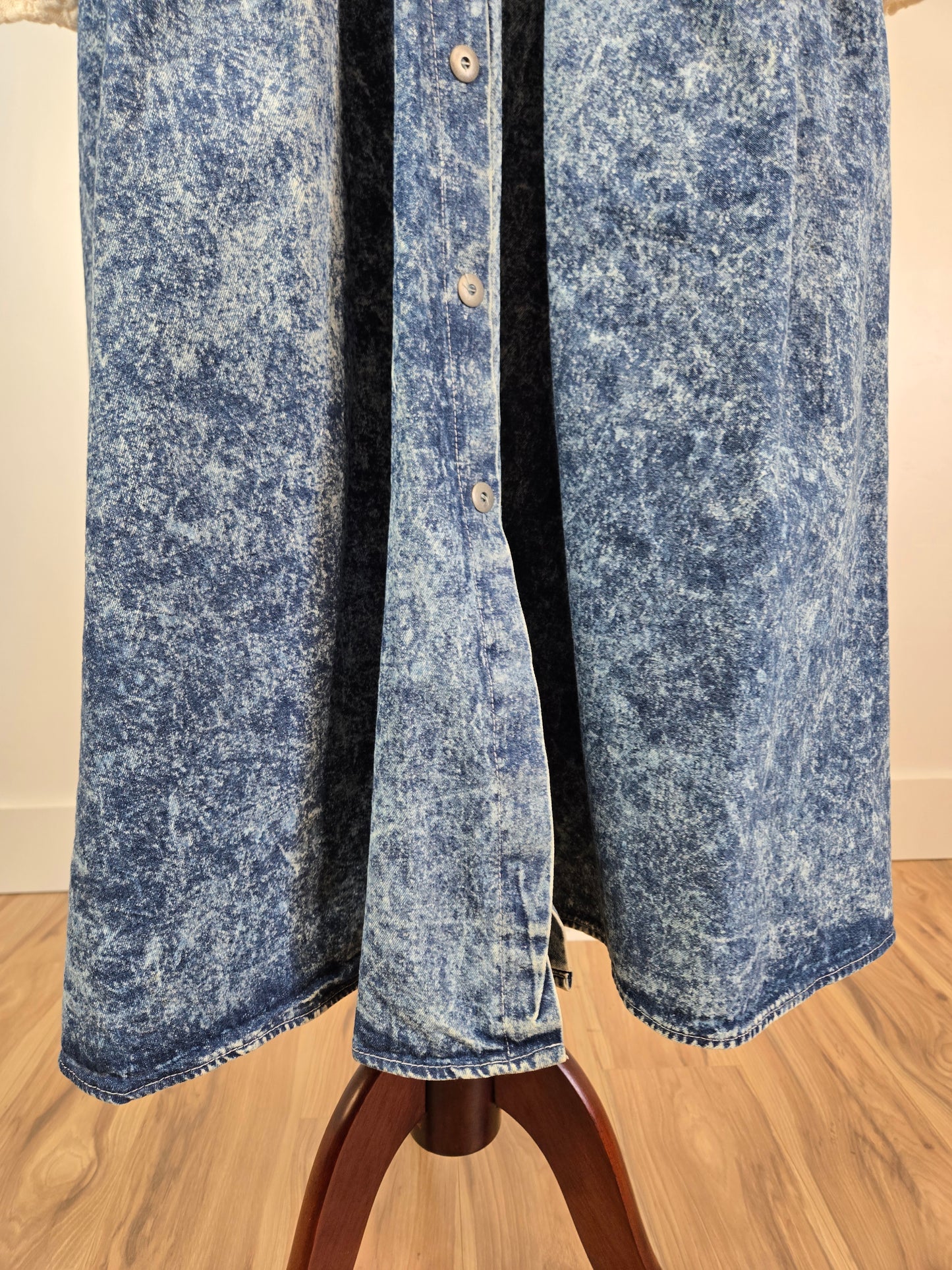 Good Things of California Vintage Acid Wash Denim Skirt - small