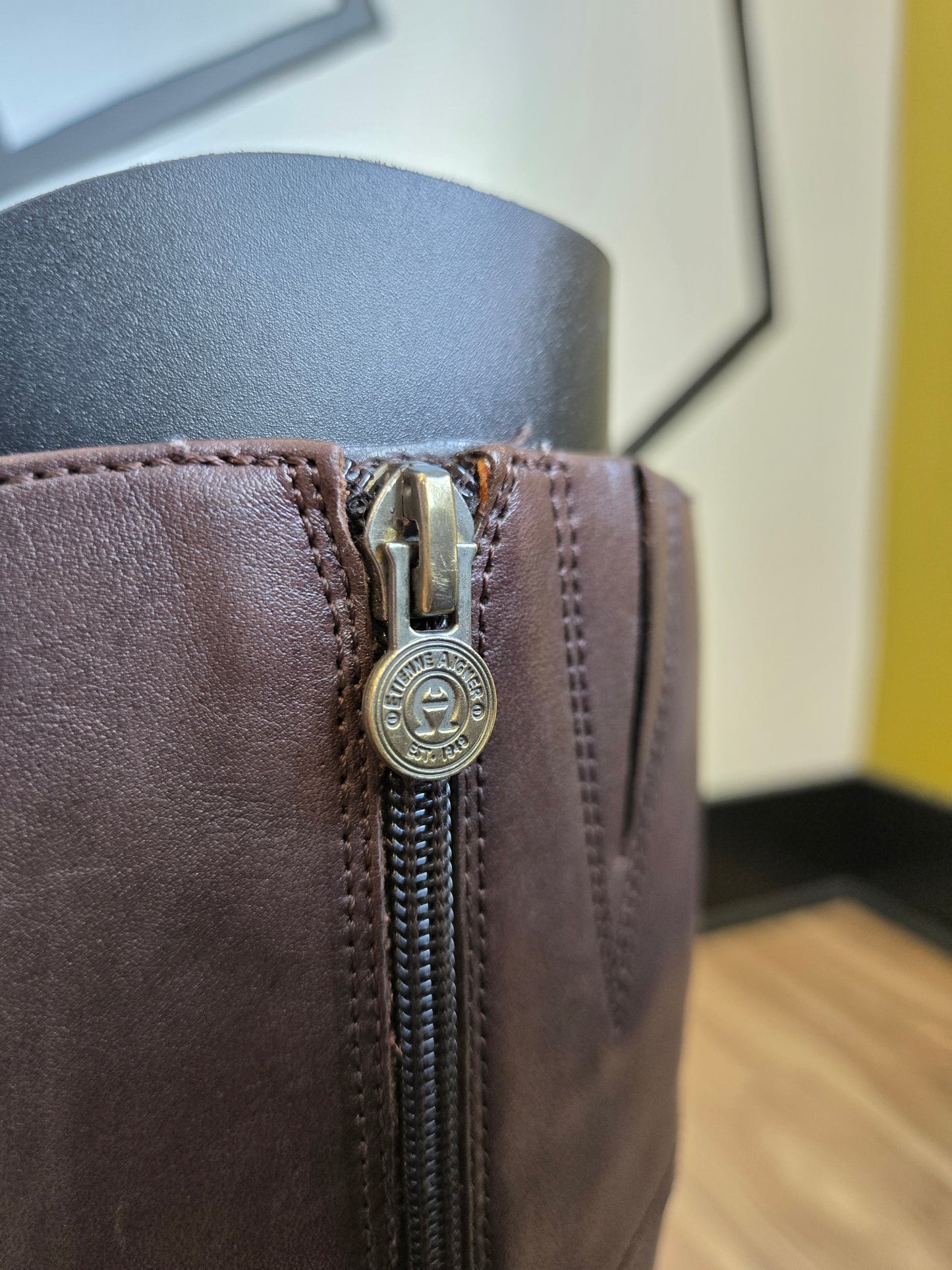 Etienne Aigner Brown Tall Leather Riding Boots - Size 6