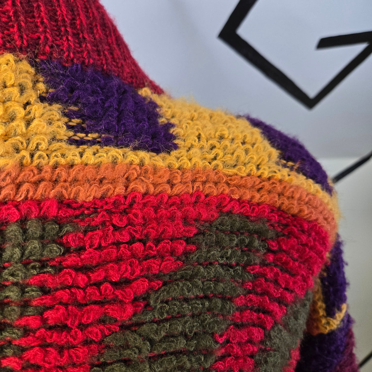 JJ Browne Vintage Funky Chunky Knit Oversized Cardigan - large