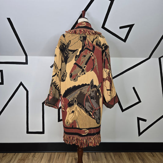 Handmade Horse Blanket Cardigan - XL