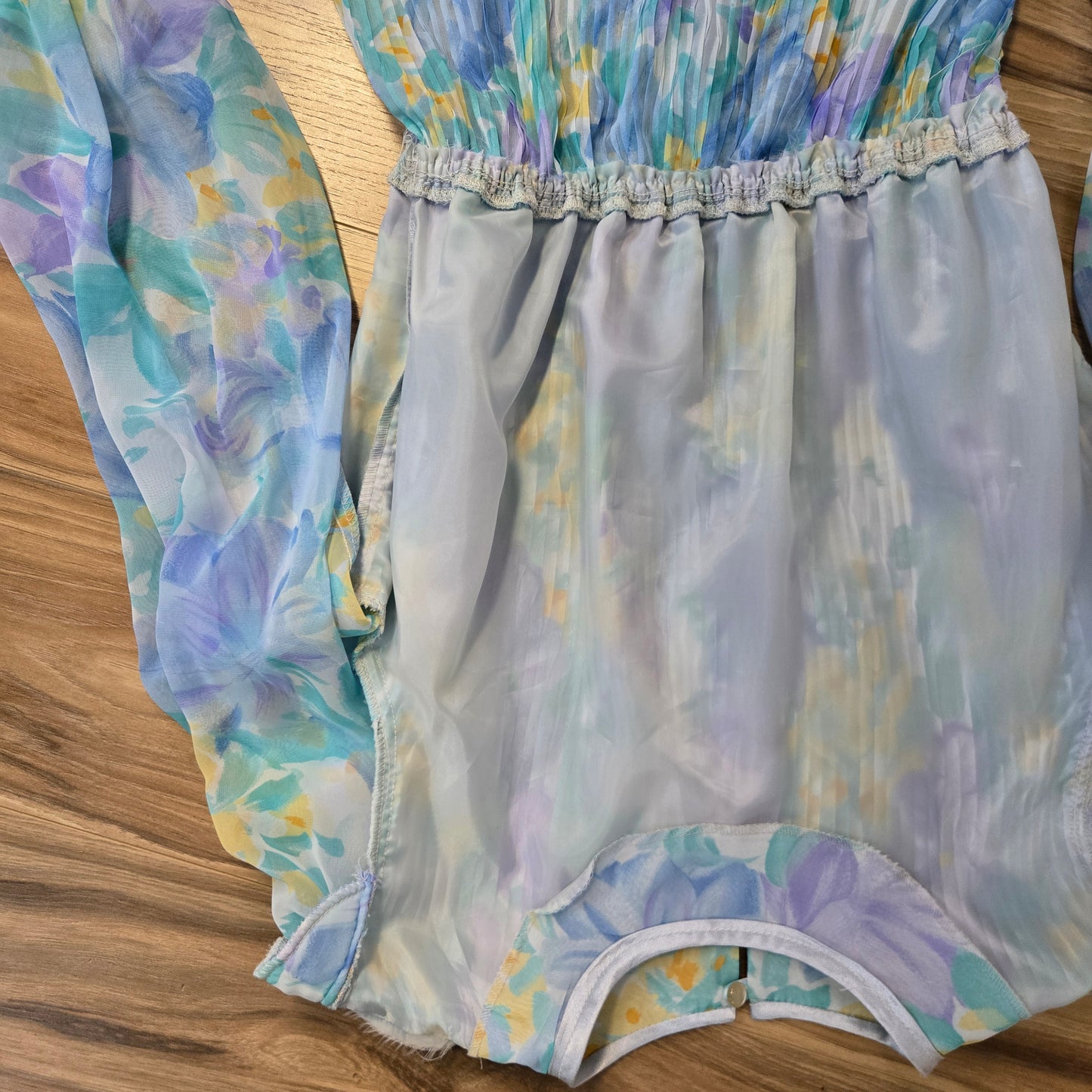 Marinette Vintage 80s Floral Peplum Blouse - size 8