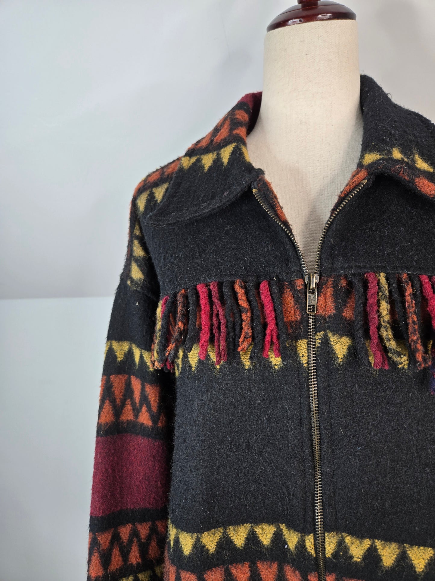 Zero II 60 Vintage 80s Wool Blend Western Jacket - XL