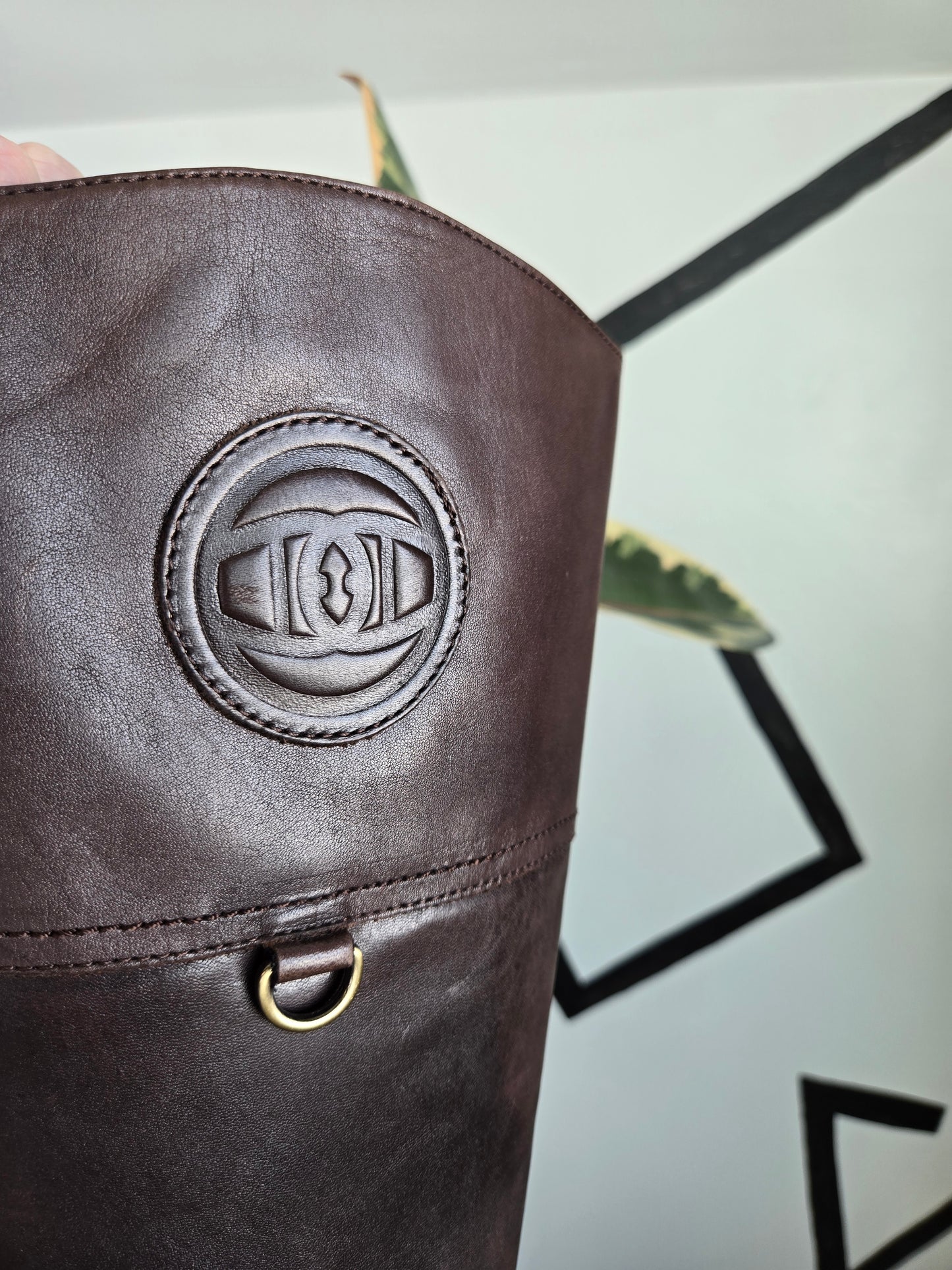 Etienne Aigner Brown Tall Leather Riding Boots - Size 6