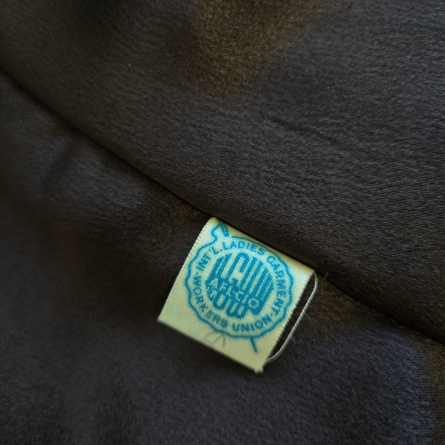 Vintage 1950s Union Made Curly Wool Peacoat with Brown Fur Collar - Large