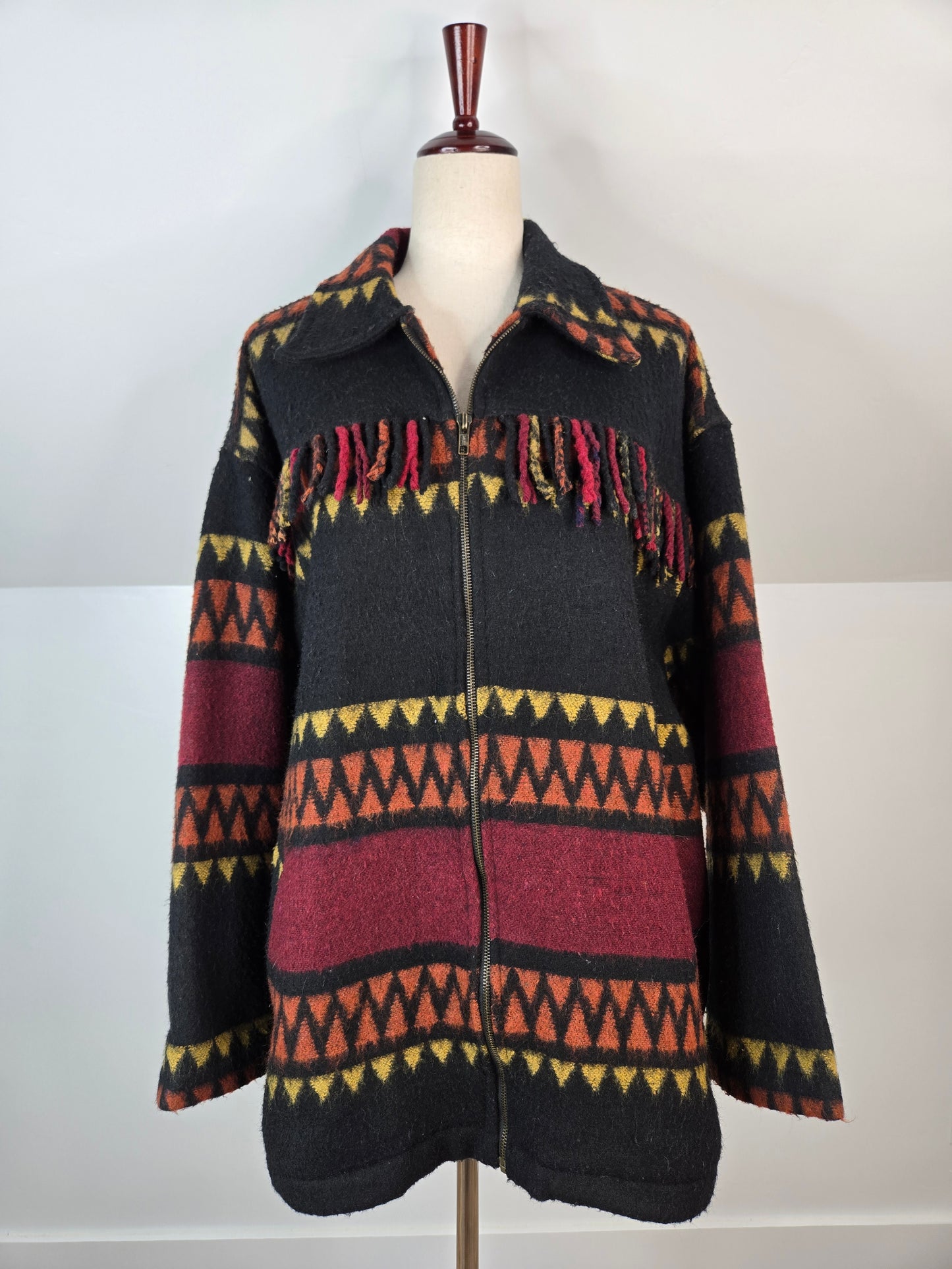 Zero II 60 Vintage 80s Wool Blend Western Jacket - XL