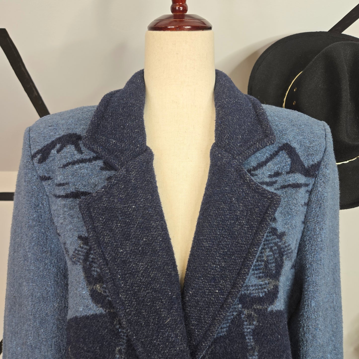 Wooded River Vintage Cowboy Jacquard Jacket Made in Idaho of Italian Fabrics - small