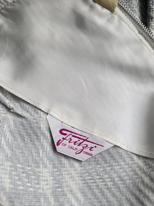 Vintage 1950s Fritzi of California Wool Woven Plaid Dress - S/M