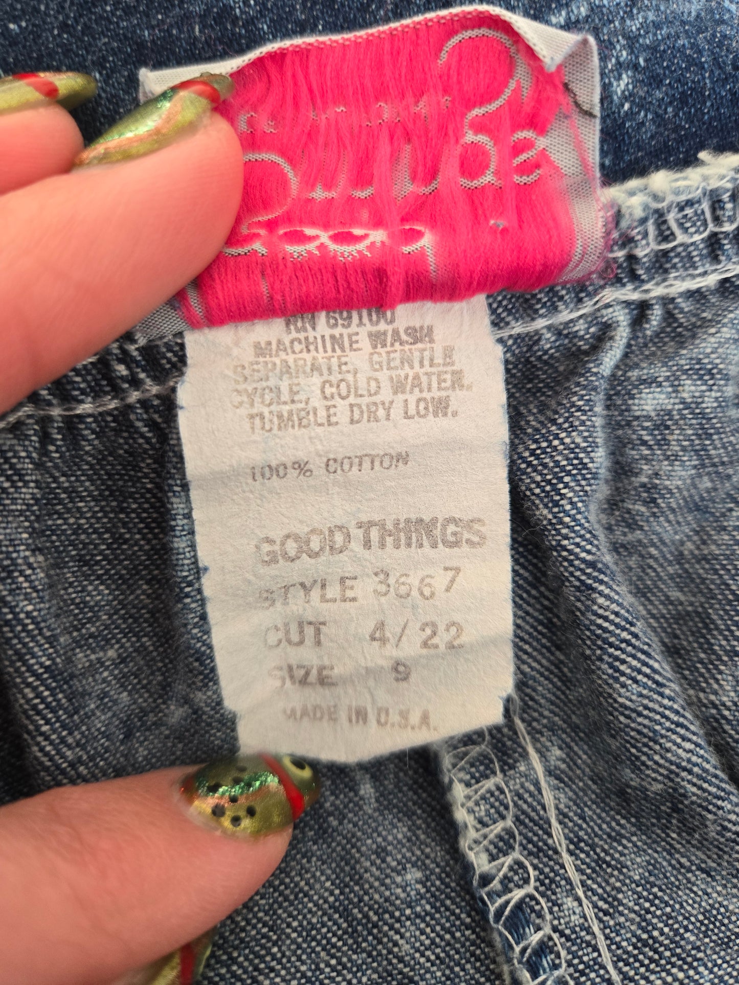 Good Things of California Vintage Acid Wash Denim Skirt - small