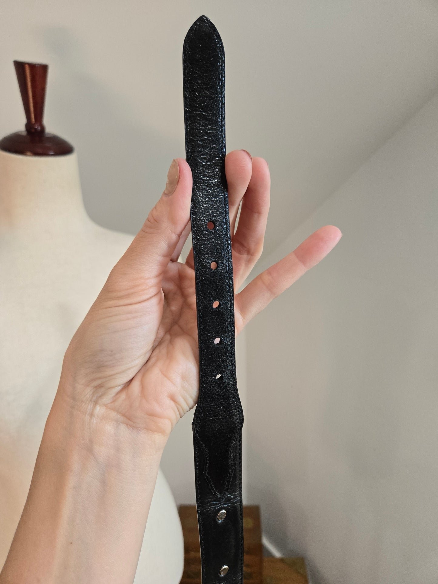 Resistol Black Leather Western Belt - W28-31"