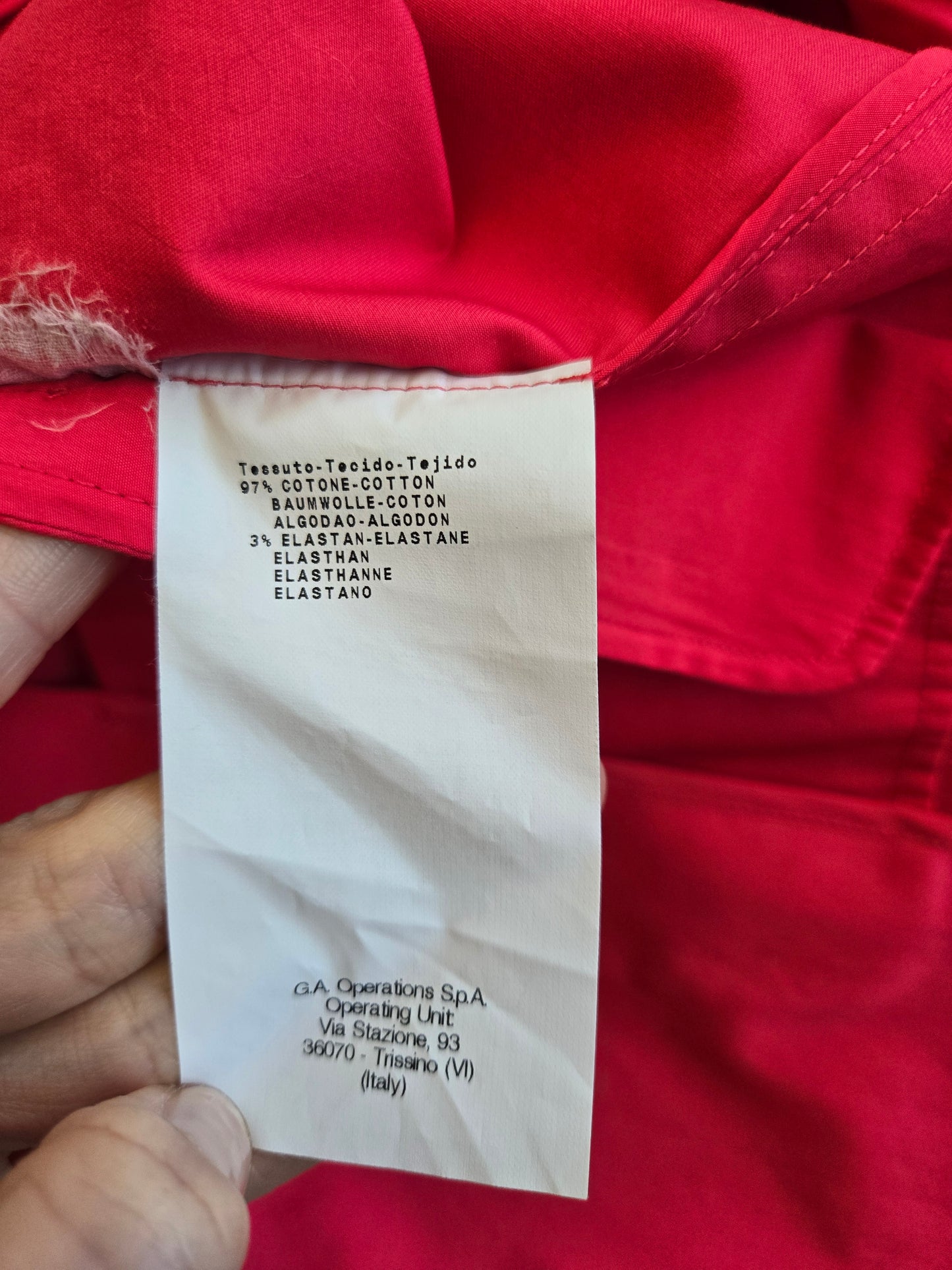 Armani Collezioni Red/Pink Cotton Blazer - Size 8