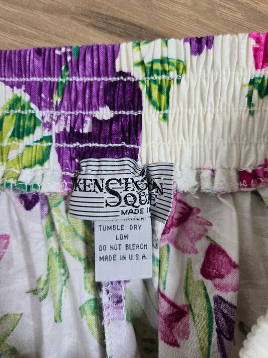 Kensington Square Vintage Floral Cotton Skirt - medium