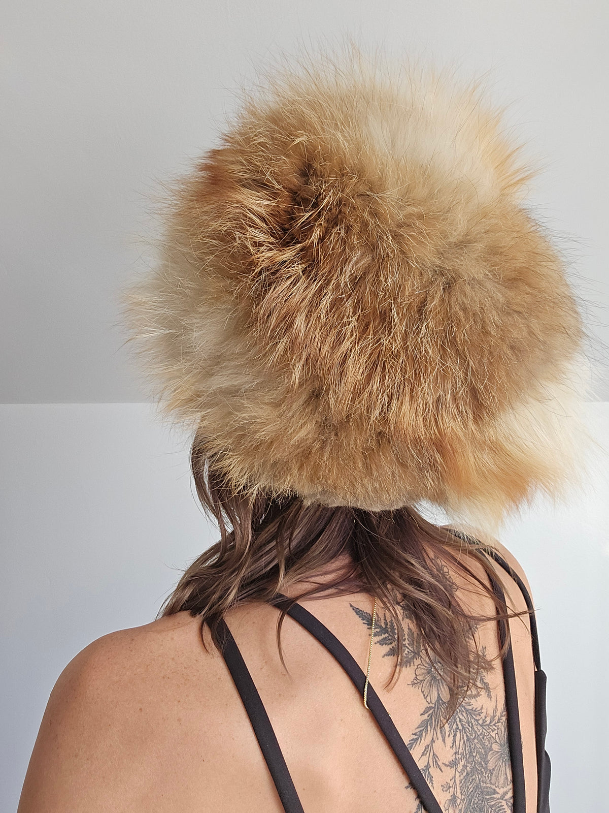 Vintage Genuine Red Fox Fur Hat