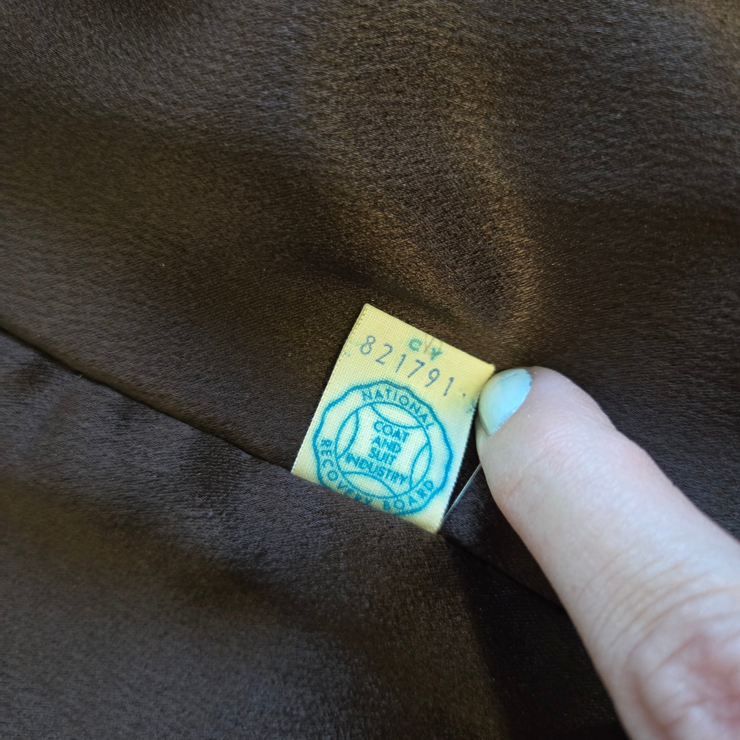 Vintage 1950s Union Made Curly Wool Peacoat with Brown Fur Collar - Large