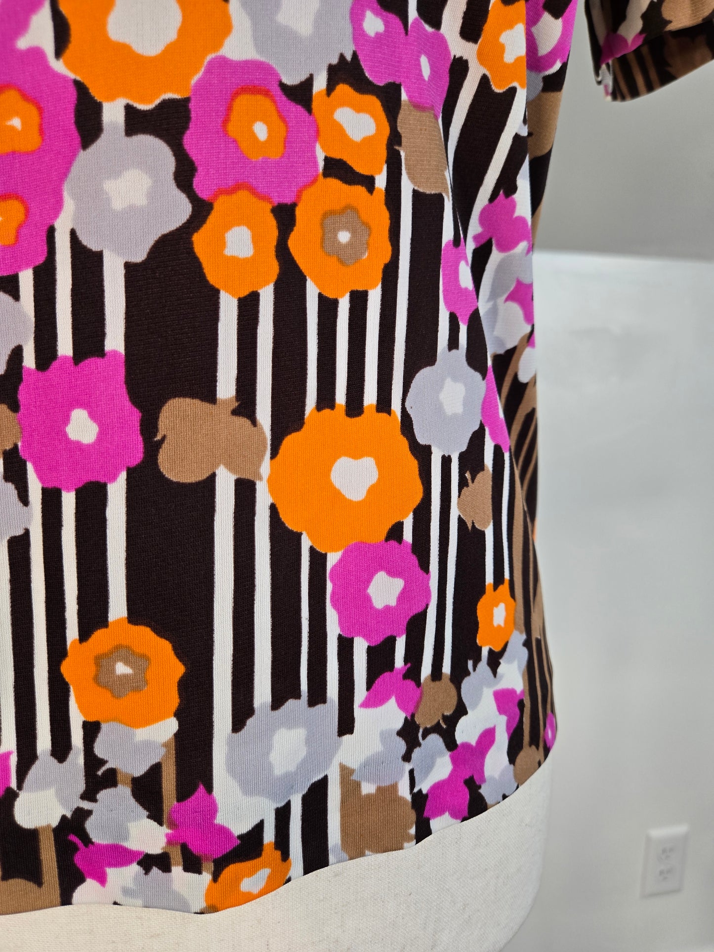 Vintage Psychedelic Print Nylon Top Made in Brazil - XS/S