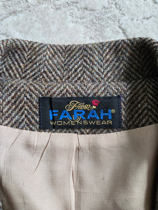Farrah Vintage 70s Western Wool Tweed Blazer - Large