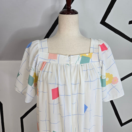 Take Along Vintage Union Made 60s Sears Funky Floral Housedress - medium