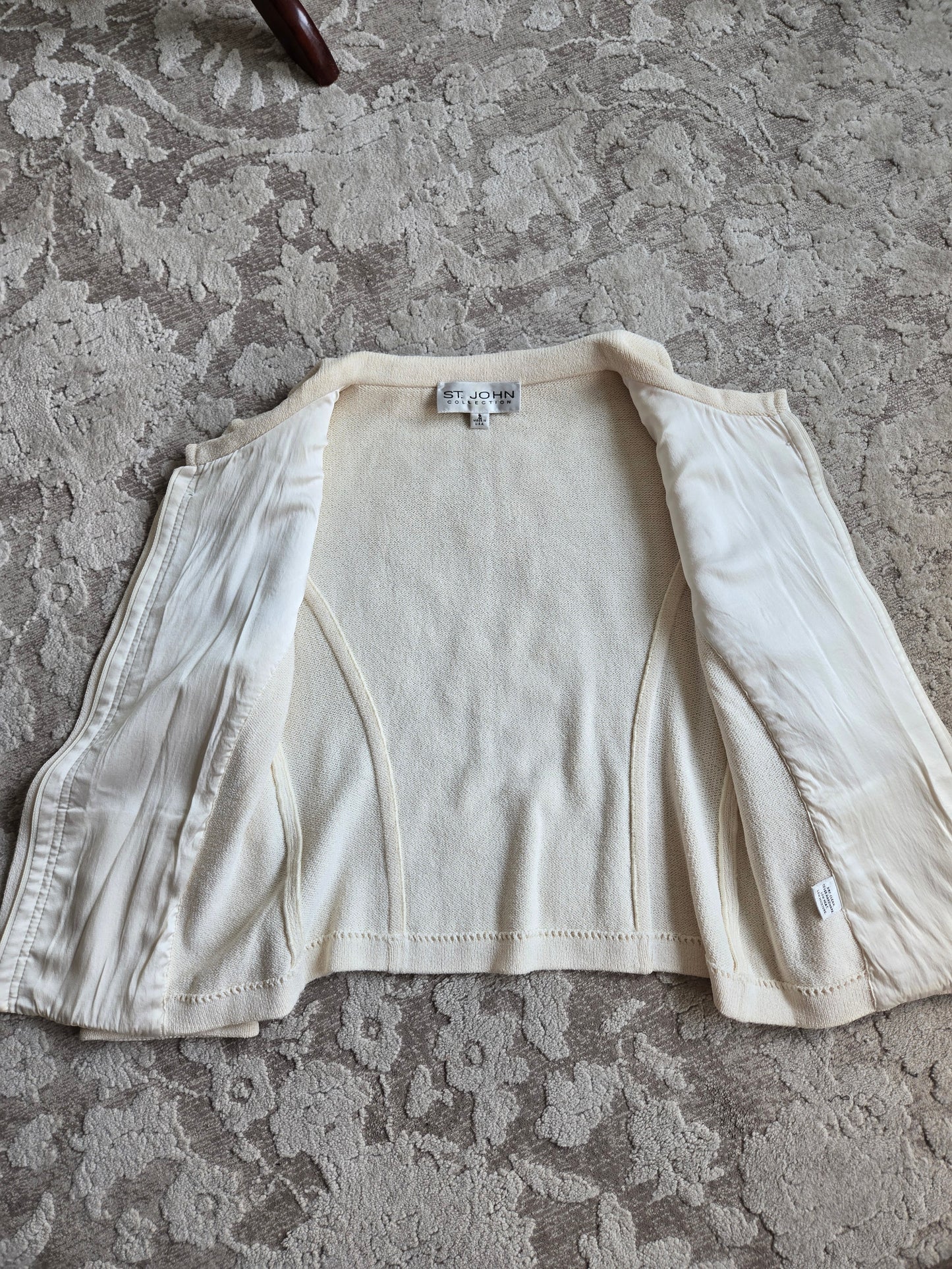 St John Knit Jacket in Ivory - XS/S/M