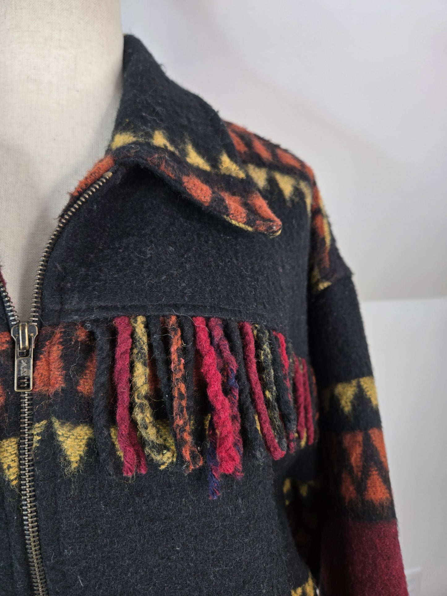 Zero II 60 Vintage 80s Wool Blend Western Jacket - XL