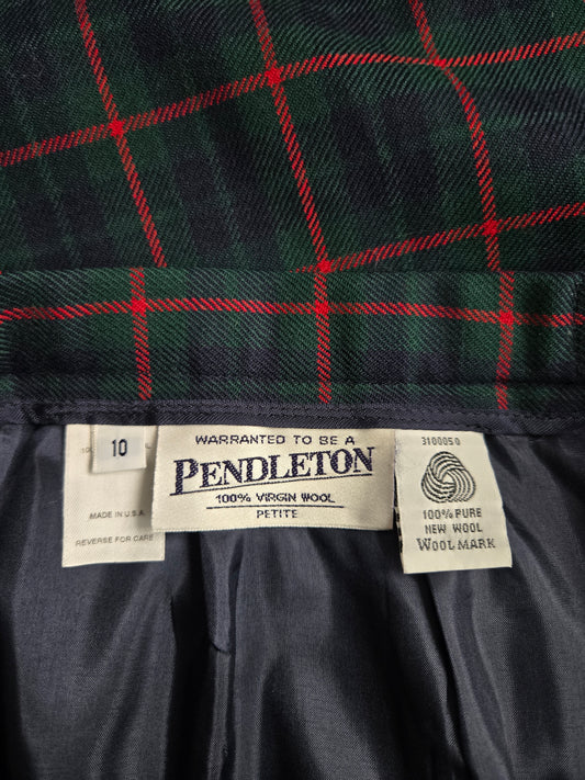 Pendleton Vintage Virgin Wool Classic Plaid Long Skirt - W29"