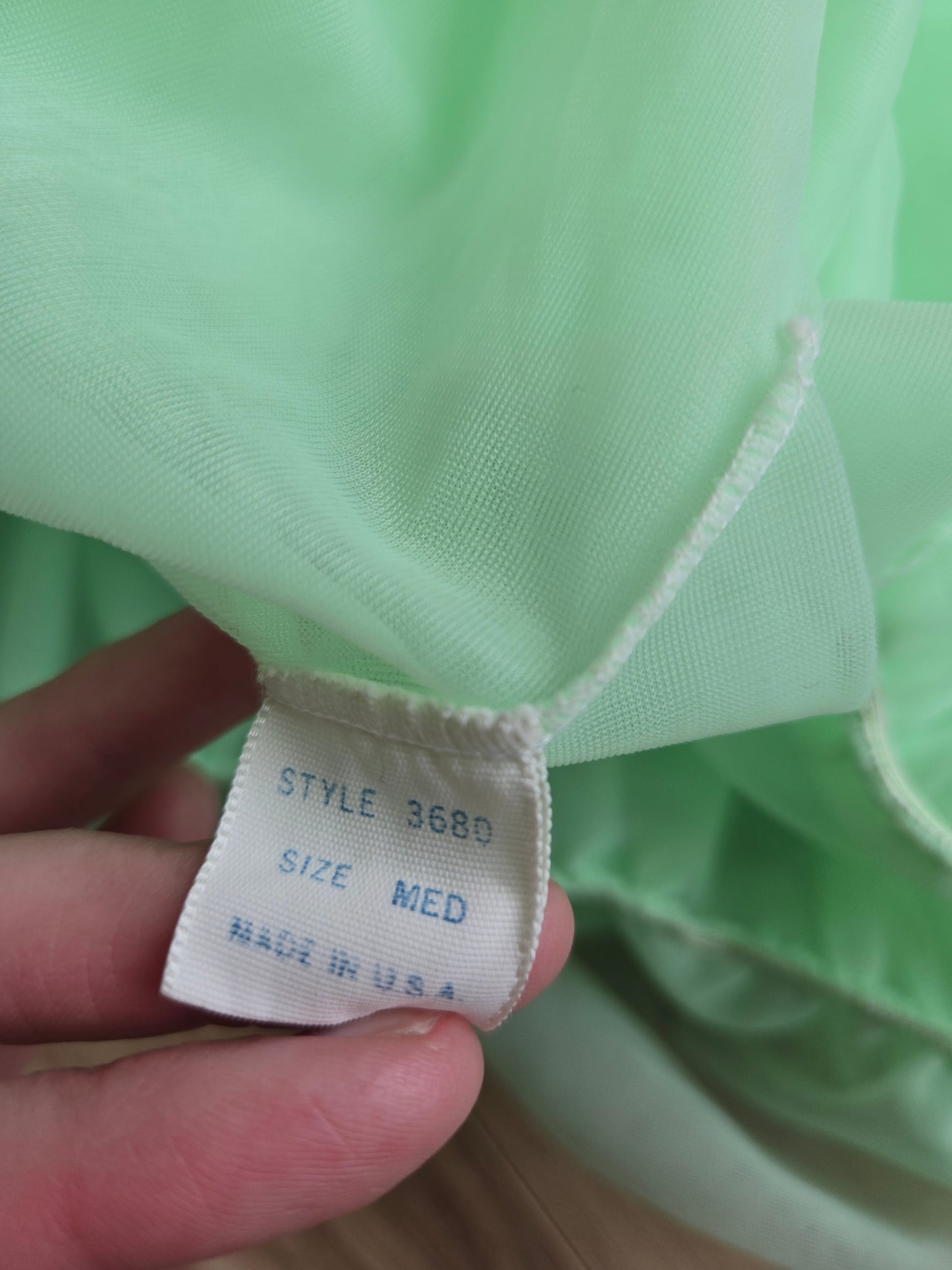 Vintage Lime Green Layered Ruffle Negligee - small