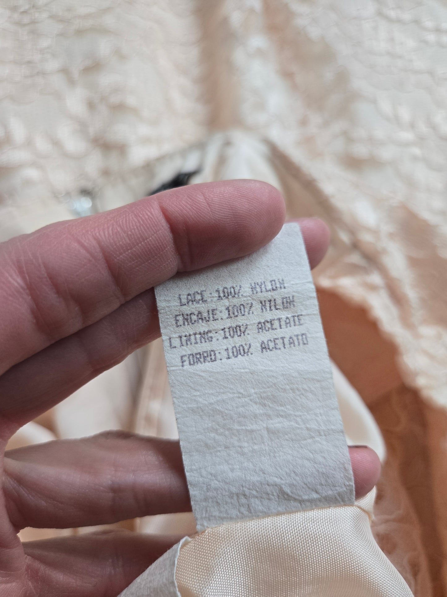 Cachet by Bari Protas Vintage Pale Pink Lace Formal Dress - S