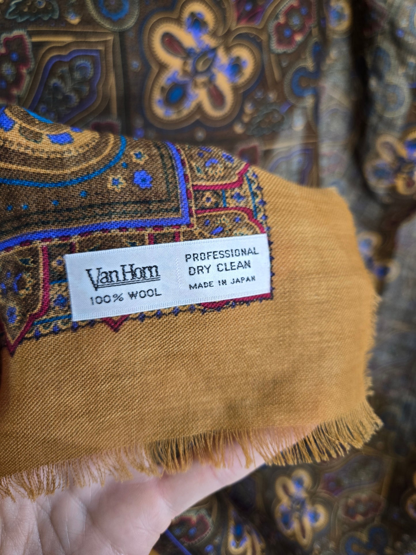 Van Horn Lightweight 100% Wool Scarf Made in Japan