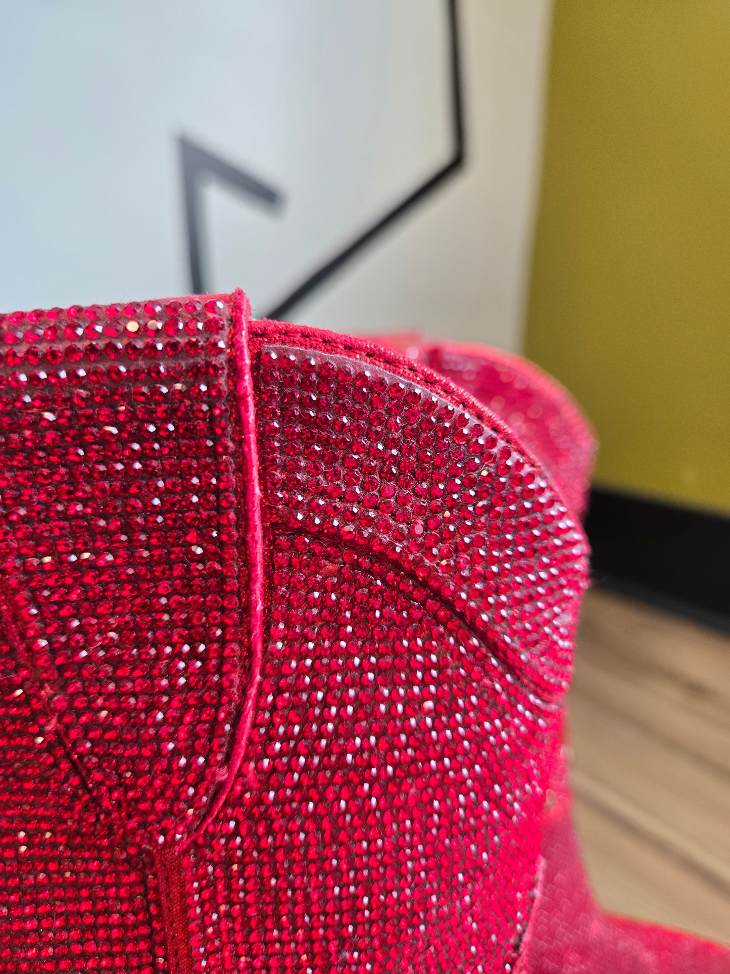 Dorothy Does Western! Antonia Rhinestone Western Ankle Boot in Red - Size 8.5