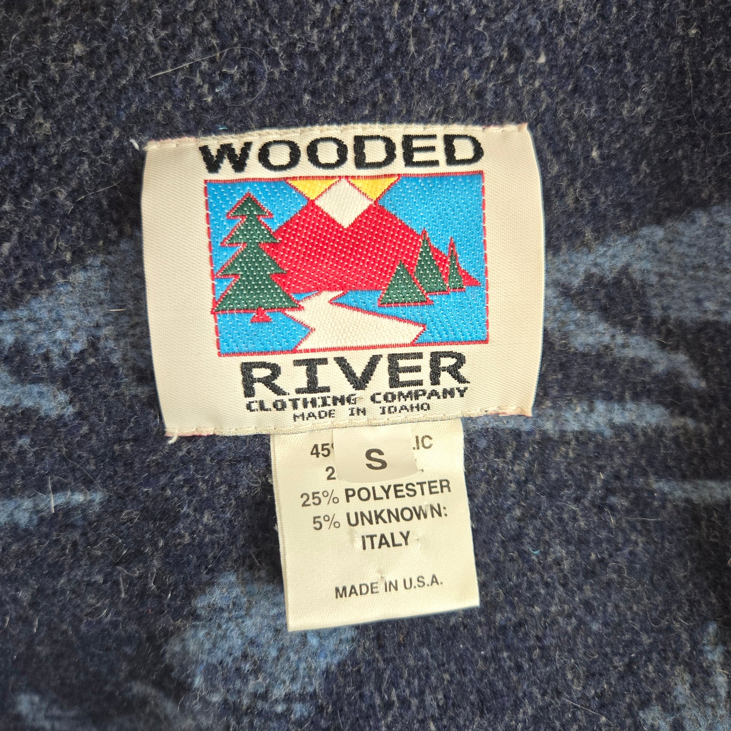 Wooded River Vintage Cowboy Jacquard Jacket Made in Idaho of Italian Fabrics - small