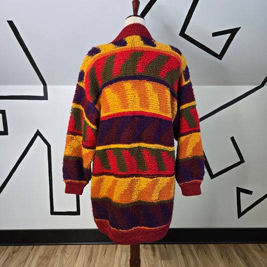 JJ Browne Vintage Funky Chunky Knit Oversized Cardigan - large