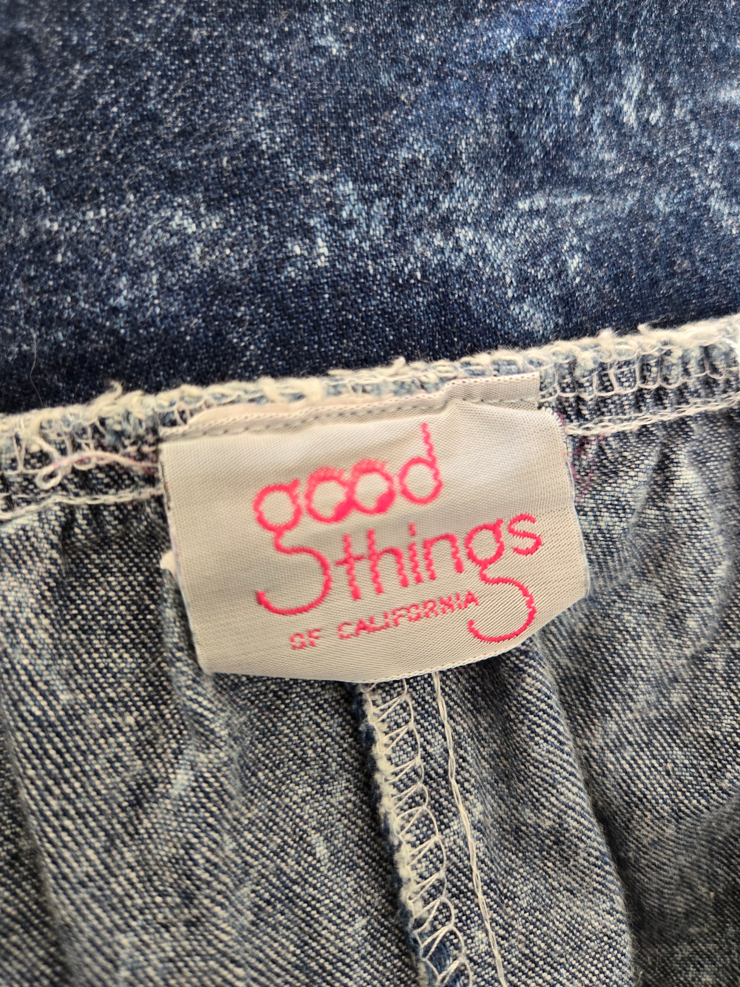 Good Things of California Vintage Acid Wash Denim Skirt - small
