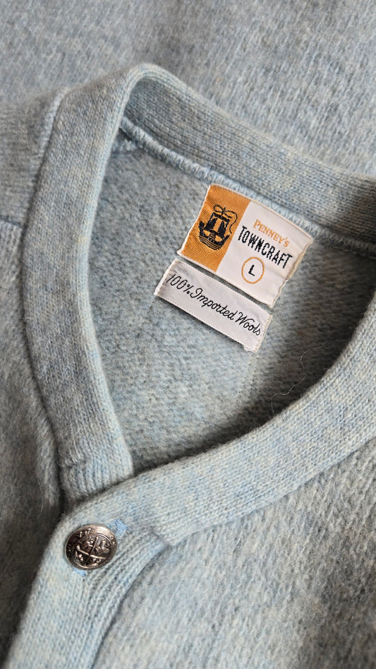 Vintage 1960s Pennys Towncraft Wool Sweater Cardigan - M/L