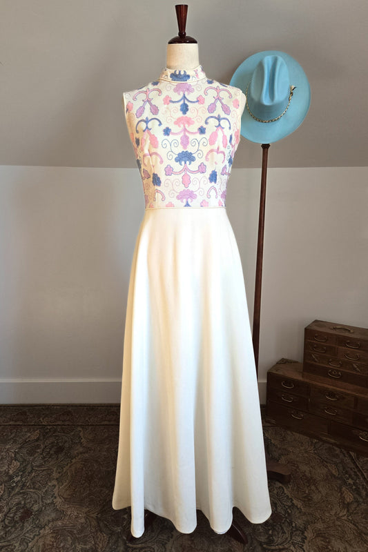 Vicky Vaughn Vintage 70s Maxi Dress - small/medium