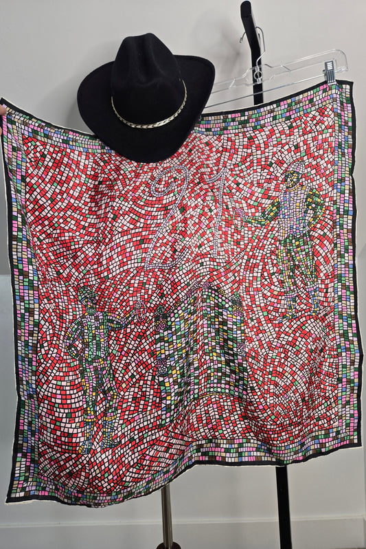 Rare Vintage Jack and Charlie's "21" Jockey Silk Scarf