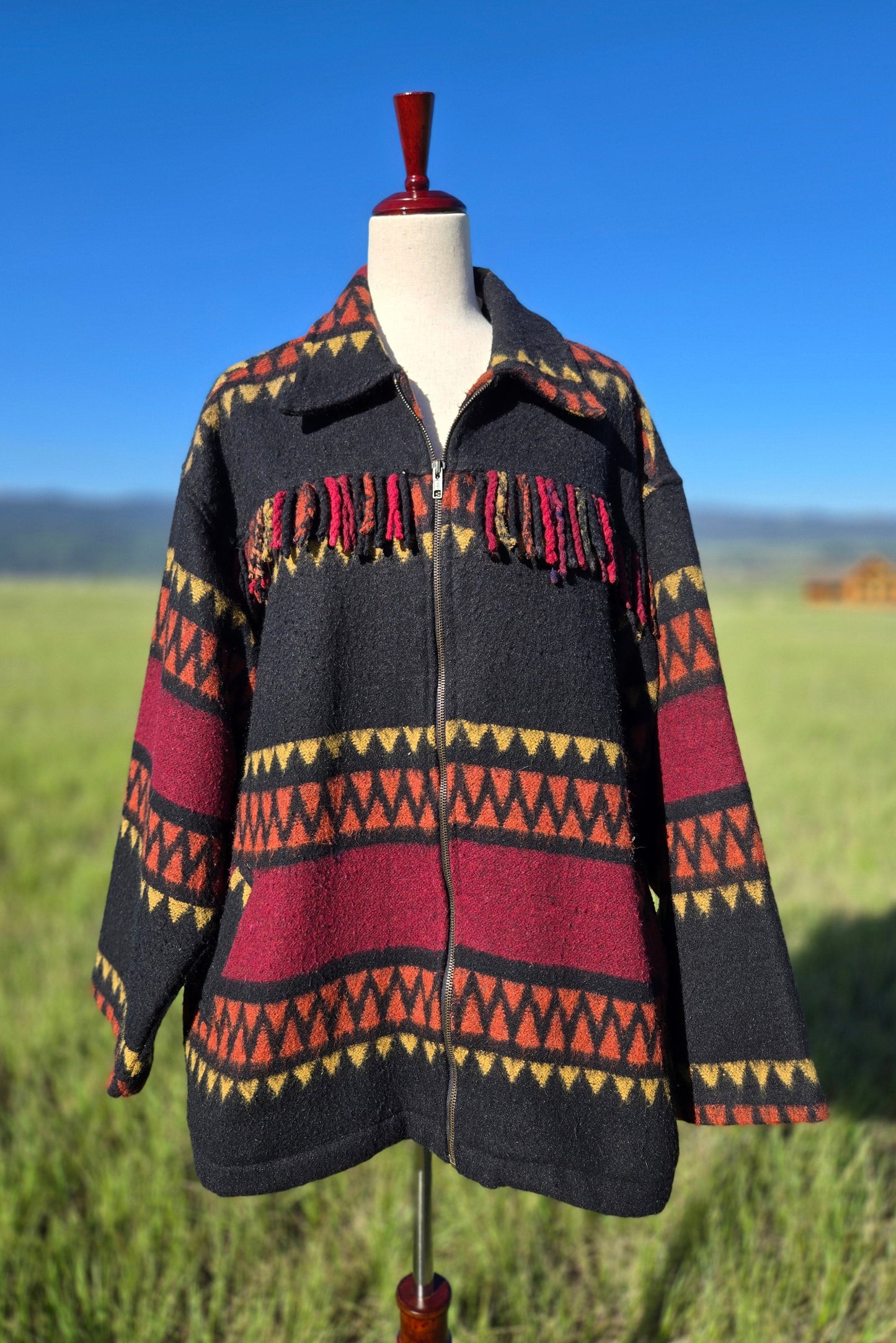 Zero II 60 Vintage 80s Wool Blend Western Jacket - XL