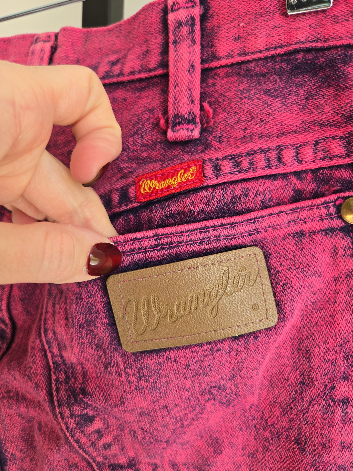 Pink Made in USA Vintage Wranglers - W25-26"