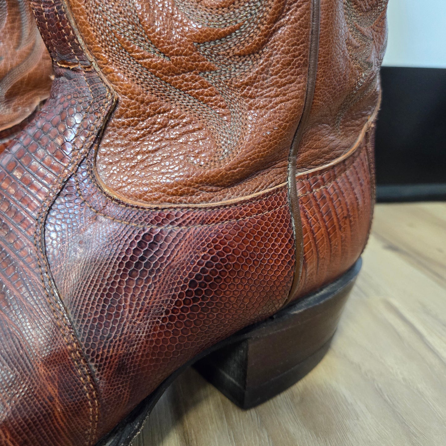 Tony Lama Vintage Teju Lizard 8540 Leather Western Boots - Size 10.5 (womens)