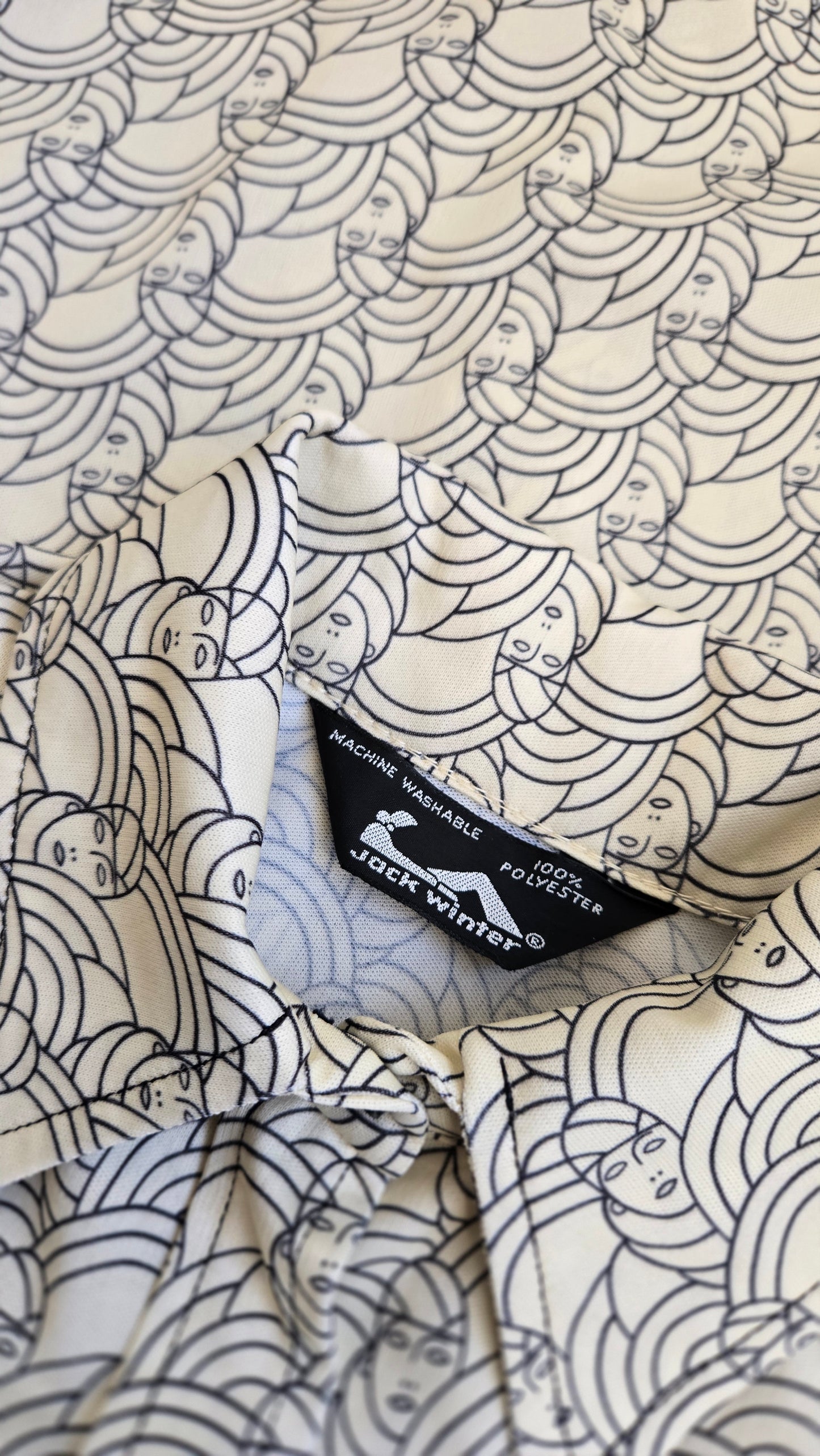 Jack Winter Vintage Art Deco Novelty Print Top - Small