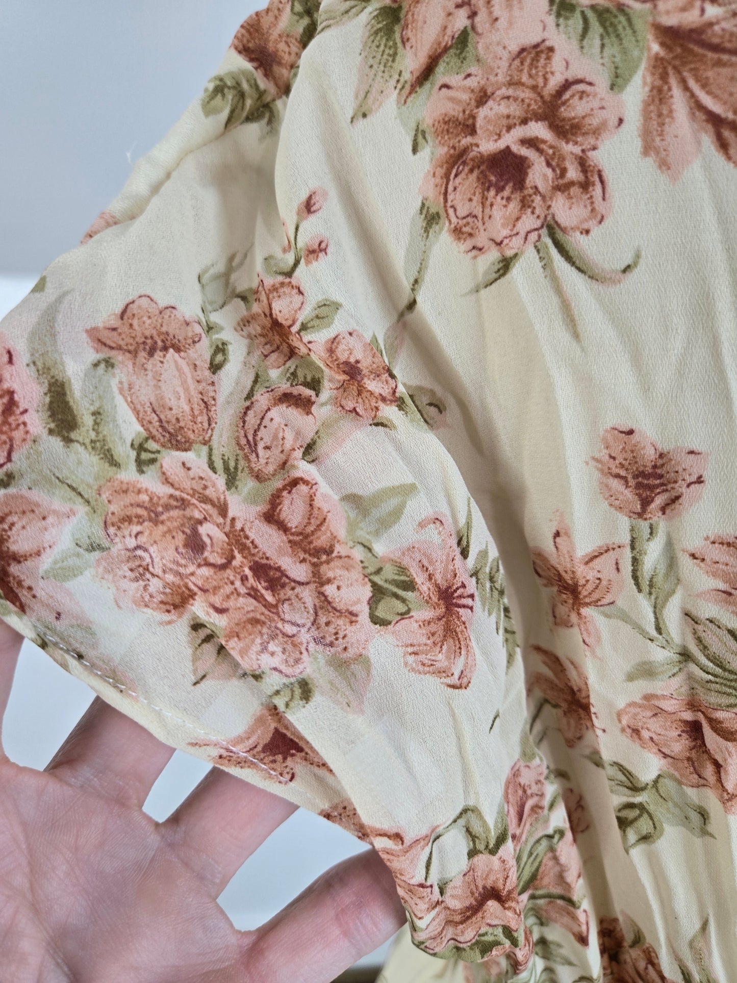 Timing USA Vintage 90s Floral Semi Shear Dress - medium