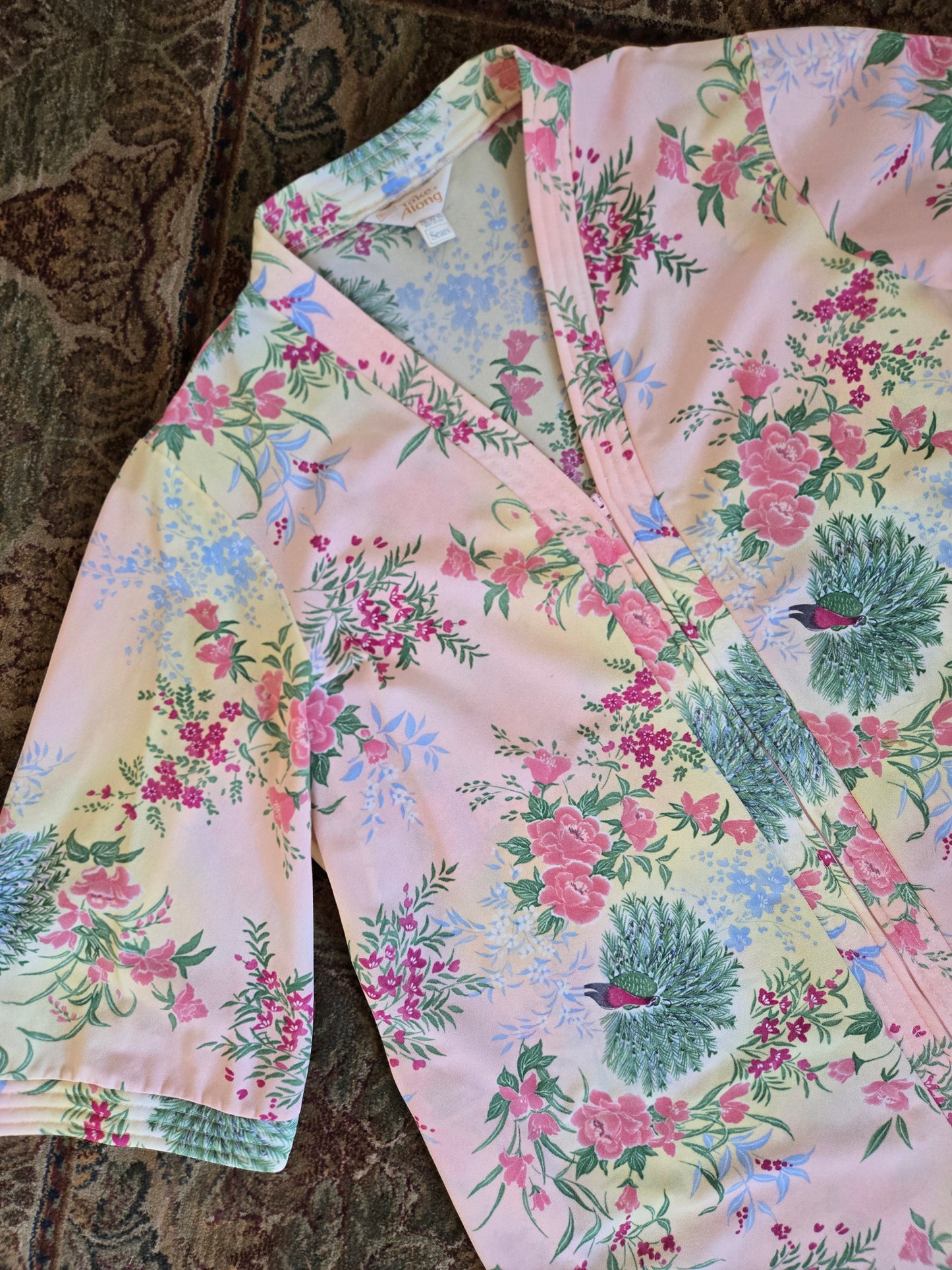 Sears Take Along 60s Union Made Zipper Front Housedress - 2XL