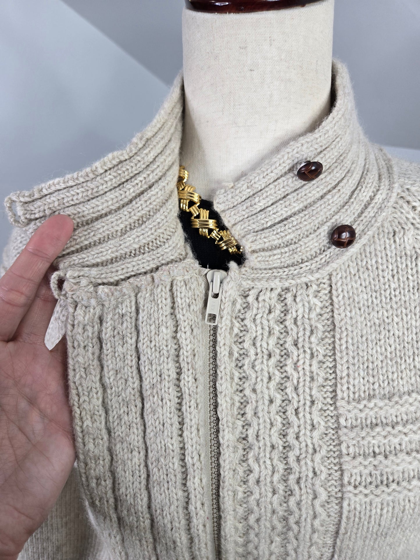 Eddie Bauer Vintage Wool Full Zip - medium