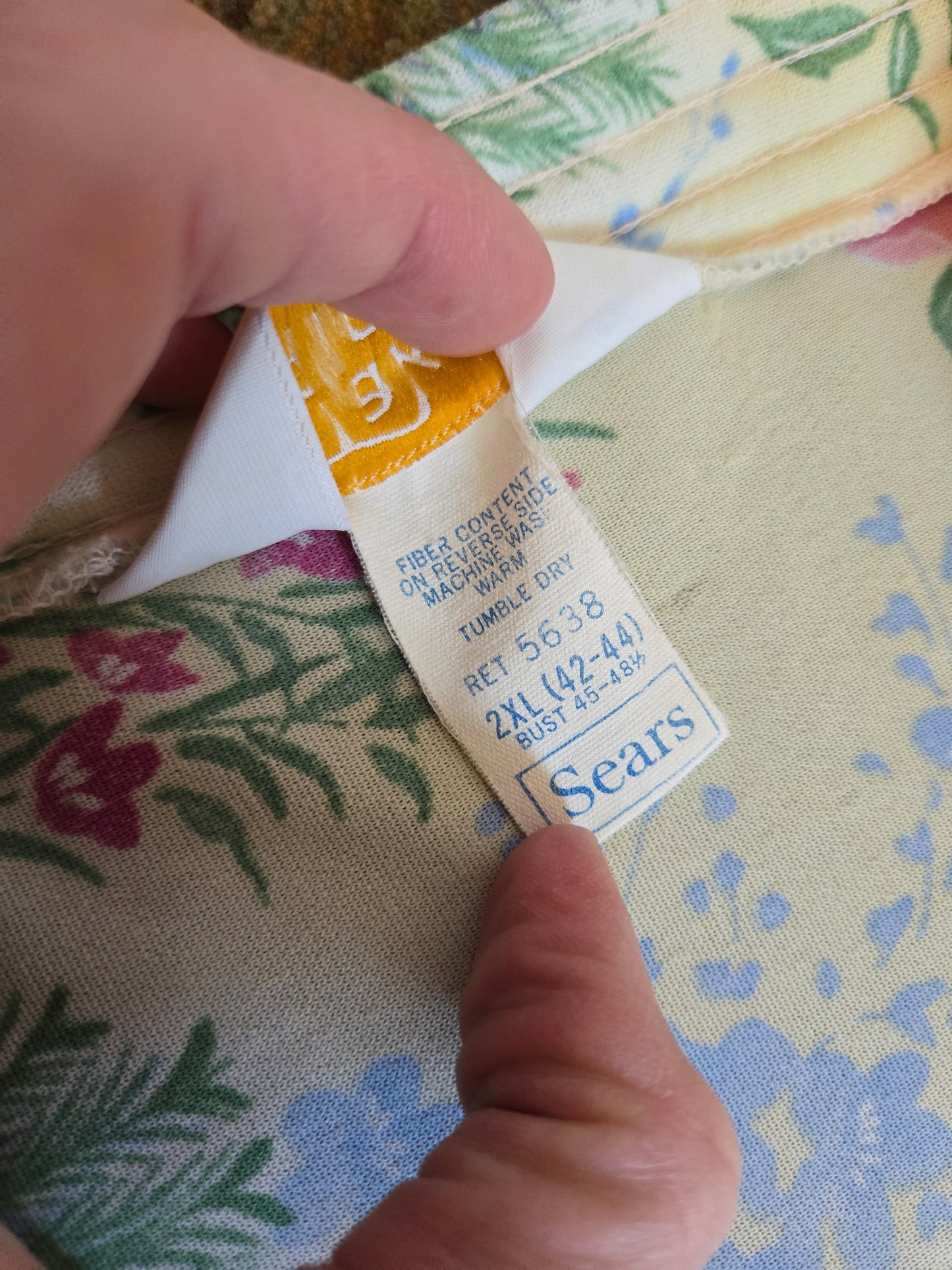 Sears Take Along 60s Union Made Zipper Front Housedress - 2XL