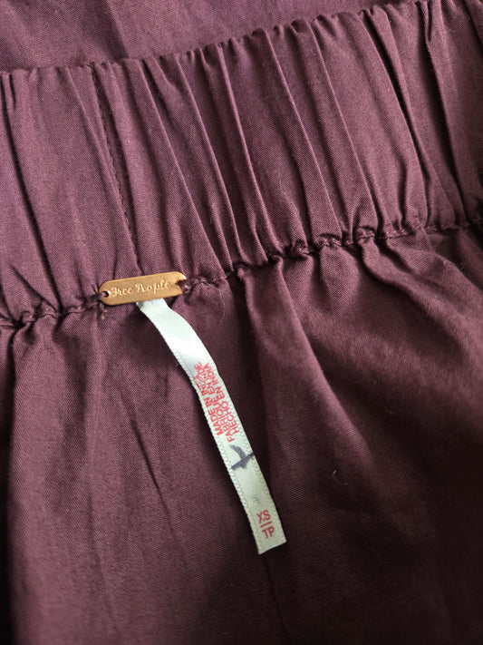 Free People Plum Purple Cotton Halter Dress - SX/S/M