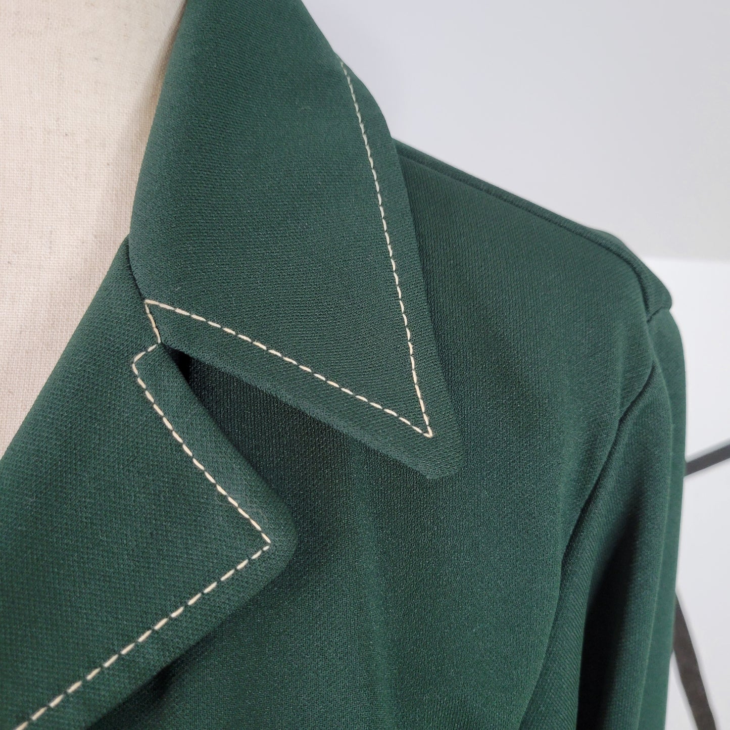 Vintage 60s Farah Forest Green Western Shirt Jacket - Large