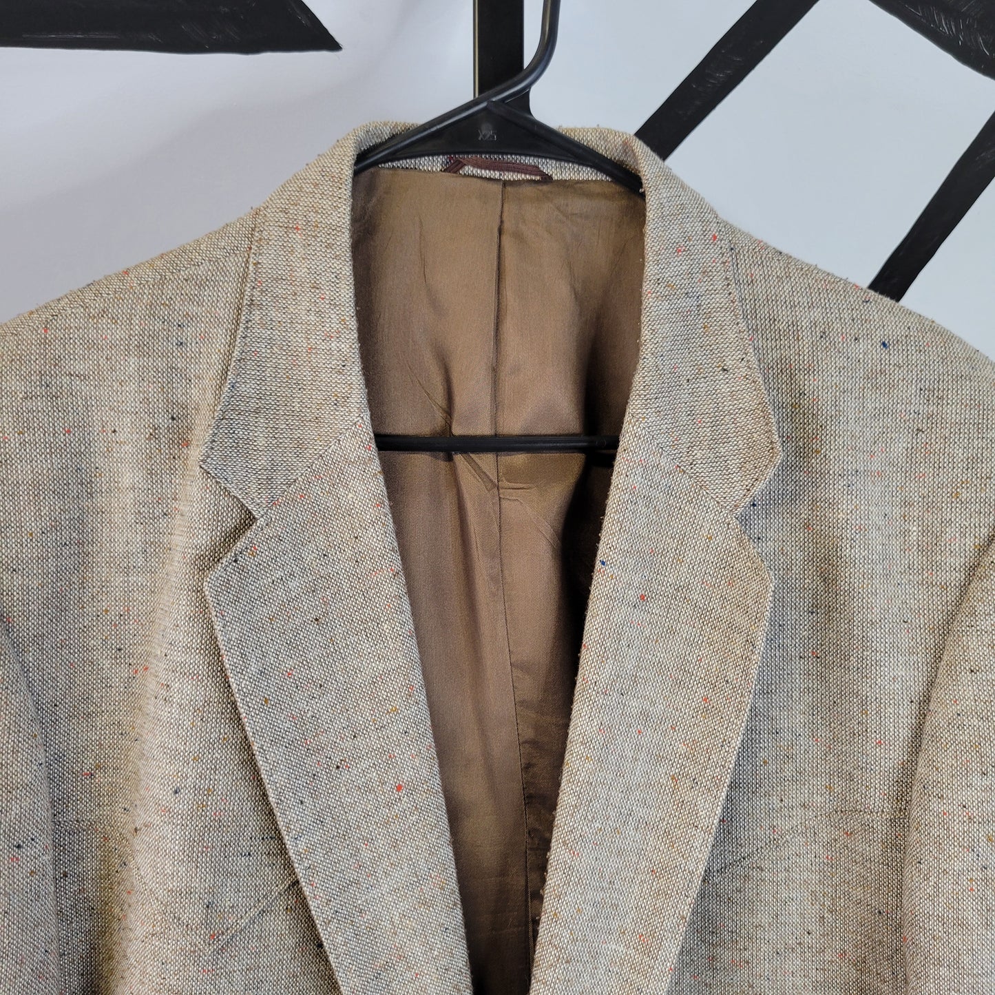 Circle S of Dallas Texas Tan Confetti Yarn Tweed Western Suit Jacket -