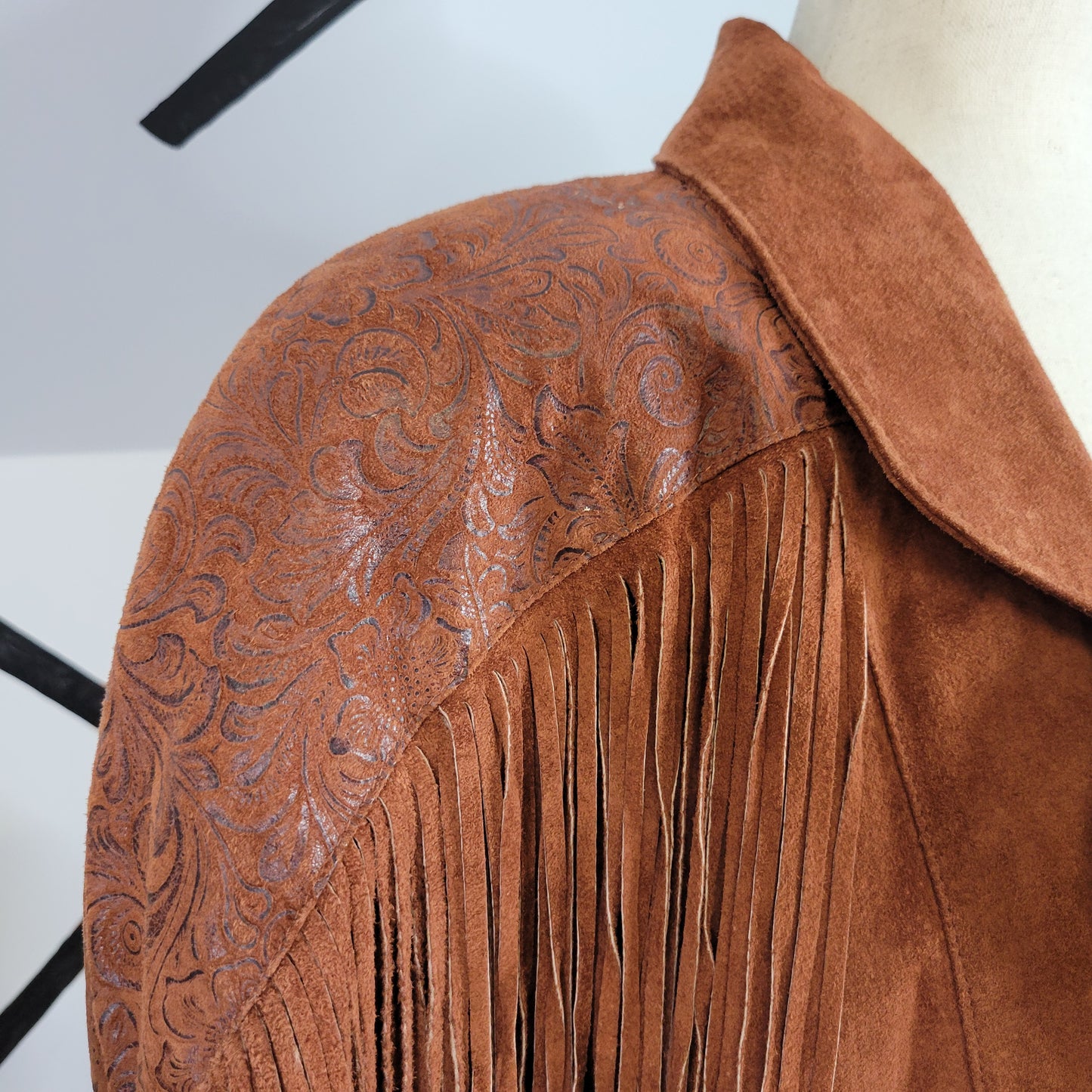 Frontier Collection 1980s Vintage Fringe Jacket - large