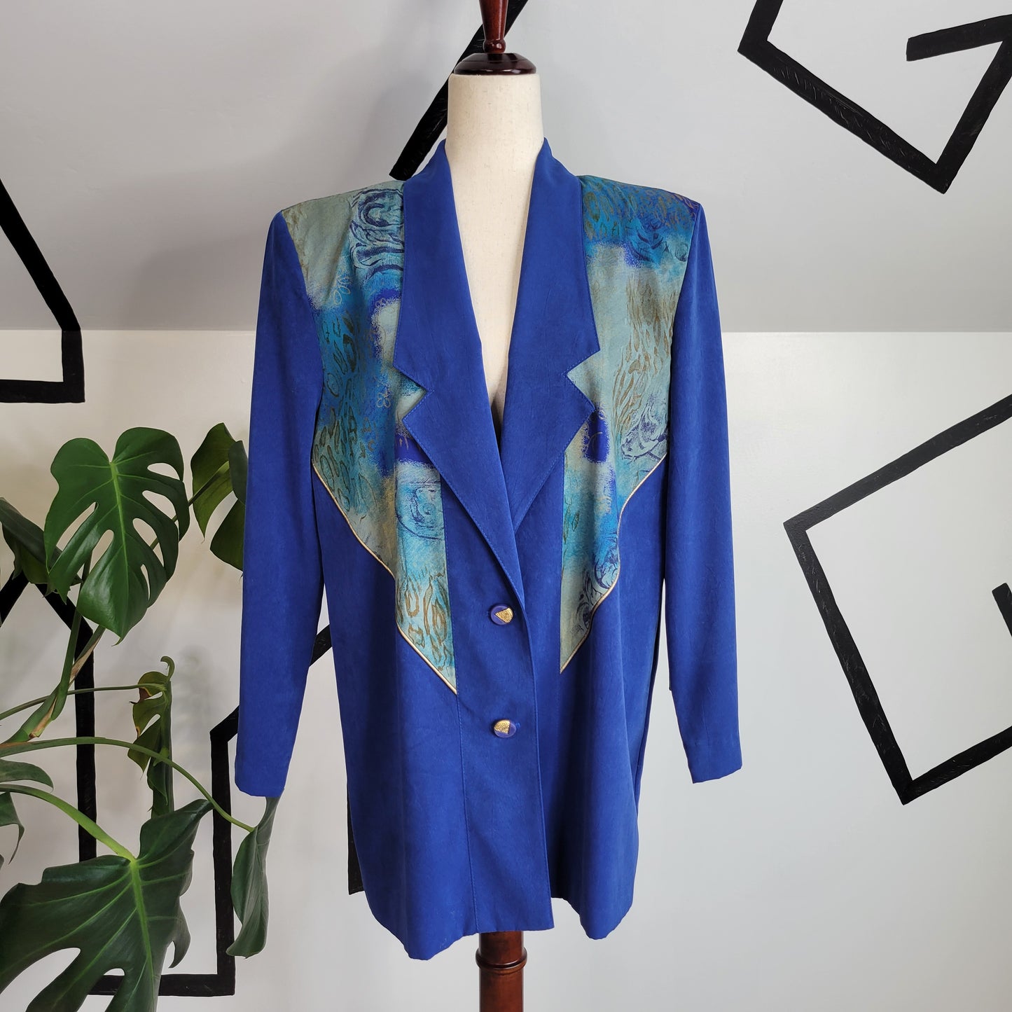 City Girl by Nancy Bolen 80s Vintage Royal Blue Western Blazer - size 10