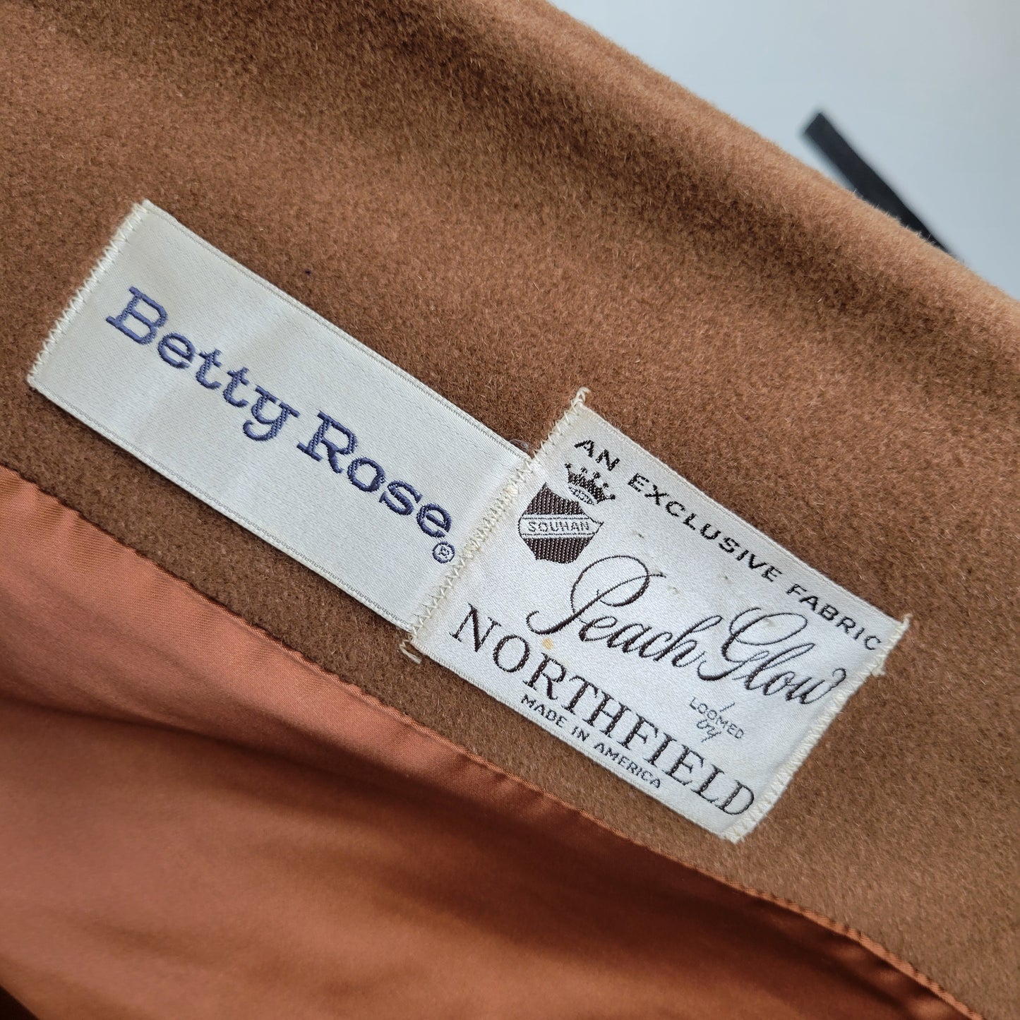 Betty Rose Northfield Loomed Wool and Genuine Fur Vintage Peacoat - medium