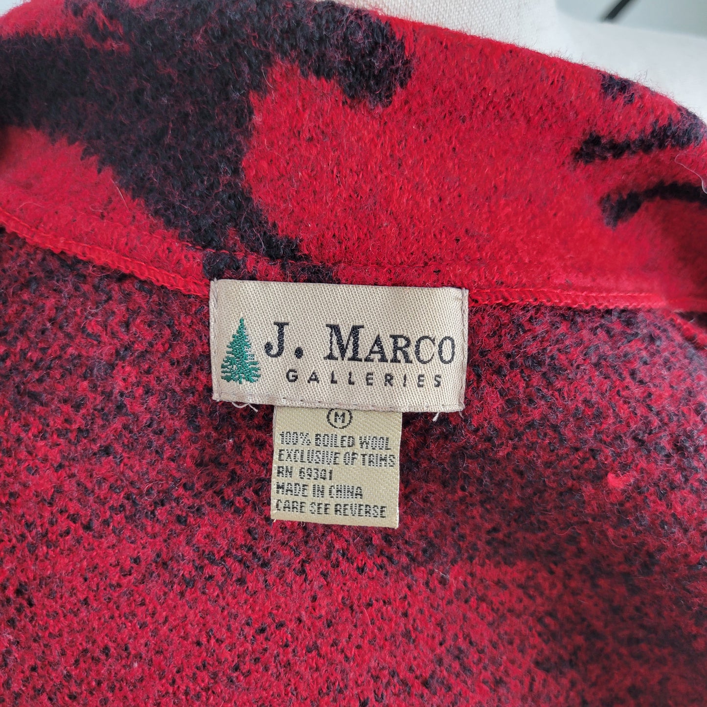 J Marco Galleries Wool Horse Jacquard Knit Vest - medium